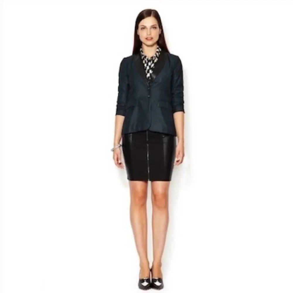 Isabel Lu Faux Leather Mini Skirt in Black Small NWT